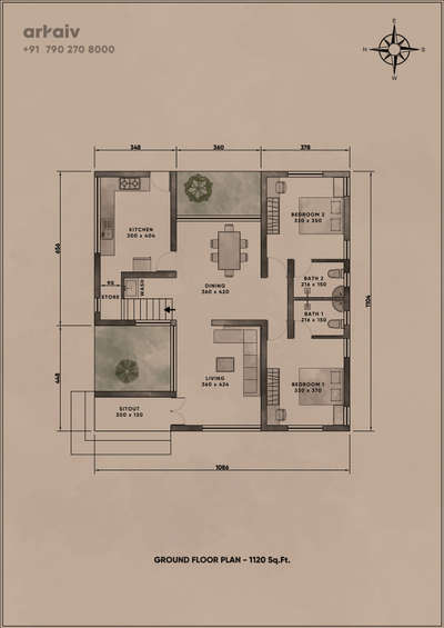 Ground Floor Plan 
 #floorplan  #groundfloorplan  #2BHKPlans  #WestFacingPlan