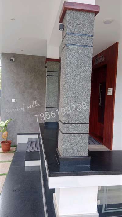 Cement texture and glittering stone work Cont: 7356193738