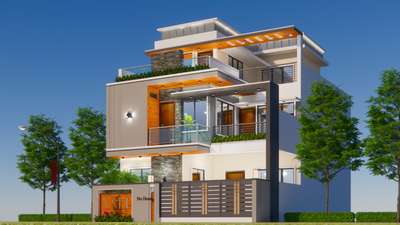 Designed 3D Elevation Design in Bhopal