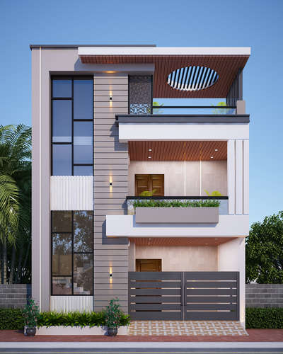 Elevation design 24’ front Omaxe City Indore 😍🏠 #indorecity  #indorehouse  #indorediaries  #indore_project  #indorearchitect  #indoresityconstruction