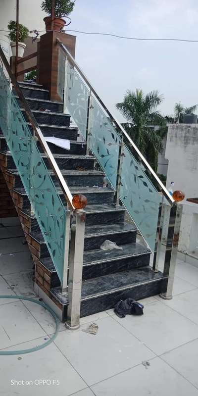 SS and glass Hand railing contact 7065702283