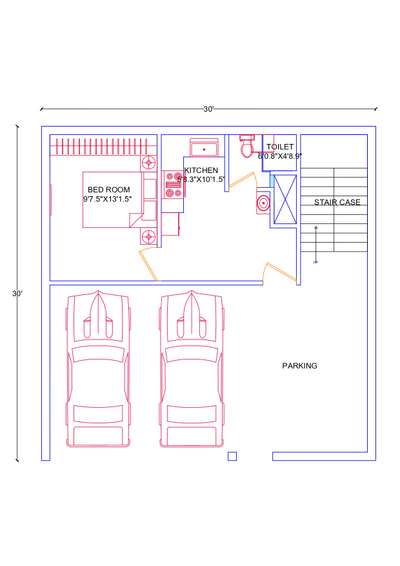 30'X30' Home plan