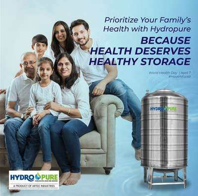 Hydropure- Prioritise your family's health with Hydropure

Stainless Steel water tank from Hydropure

#artec #artecindustries #stainlesssteelwatertank #watertanks #WaterTank #stainlesssteel