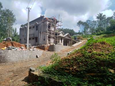 plastering finishing stage.