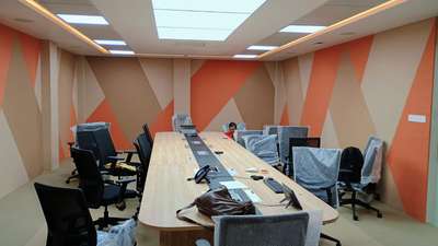 # 4 layers Accoustic fabrics wall panelling in trivandrum medical College conferance hall...