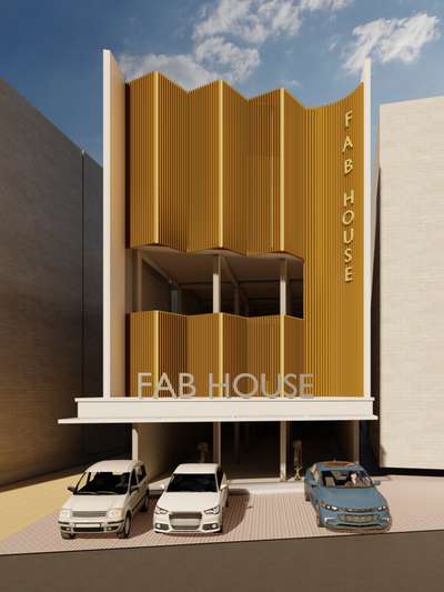 Proposed facade design for Fab House @ Pathirippala,Palakkad
#aluminumlouvers 
#acpsheets