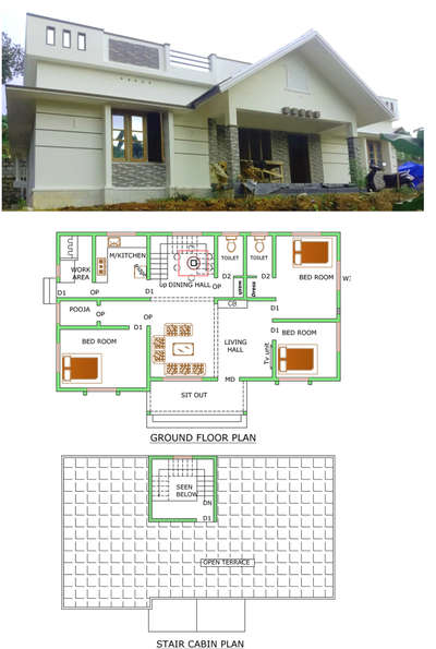 (1428 sqft) 3 Bhk plan model