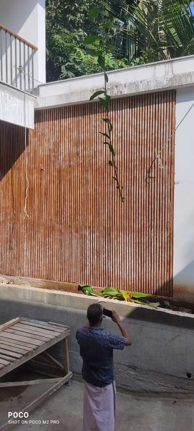 Wooden wall partion