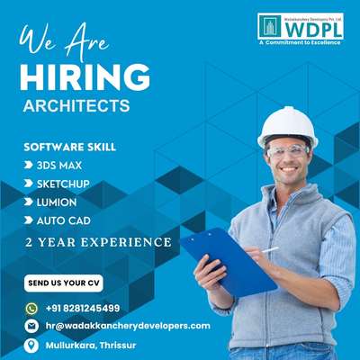 We Are Hiring!!!
Architects
Location : Mullurkara, Thrissur

#jobsinarchitecture #architecture #architecturejobs #design #projectarchitect #graduates #jobs #employment #architecturalgraduates #australianarchitecturejobs #jobboard #interiordesign #australianarchitecturejobboard #australianarchitecture #archicad #wearehiring #interiordesigner #revit #studentarchitect #landscapearchitecture #architect #architecturalgraduate #sydneyjobs #melbournejobs #brisbanejobs #perthjobs #designdocumenter #bimdesigner #darwinjobs #architektur