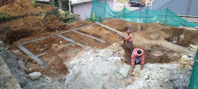 Column footing back filling and plinth beam PCC progressing @ Mannarakulanji _pathanamthitta site