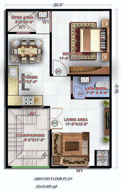 20x30 Floor plan with furniture installation 

#20x30 #600sqft #houseplan #furnitureplan #smallhouseplan #homedesign #groundfloorplan #groundfloorplans #3d #3dfloorplan #planning #houseidea #homeidea #3darchitecture