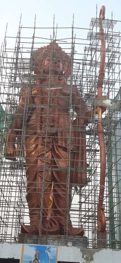 Structure created around Shri Ram Statue  in Alwar by Shah Infrastructures