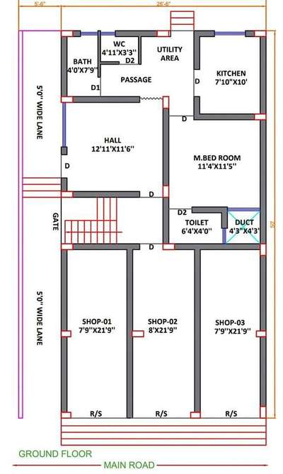 32X50 Floor plan // plan with shop ₹₹₹
 #sayyedinteriordesigner  #32x50  #FloorPlans