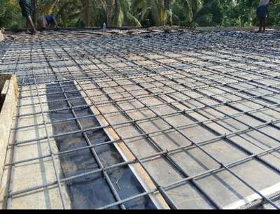 steel work roof slab- 
villa @ sreekrishna puram , palakad.