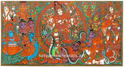 The Cosmic Dance of   Lord Shiva  MG Biju at Ulloor, Thiruvananthapuram  #muralpainting