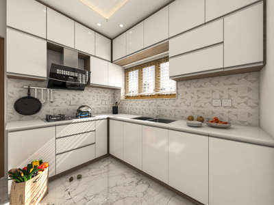 #ClosedKitchen  #KitchenIdeas  #KidsRoom  #LShapeKitchen  #Kollam  #Kozhikode  #KitchenCeilingDesign