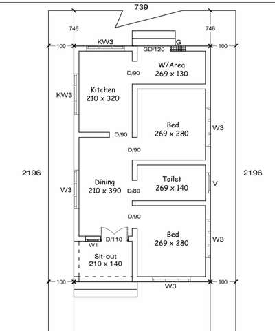 540 sq feet