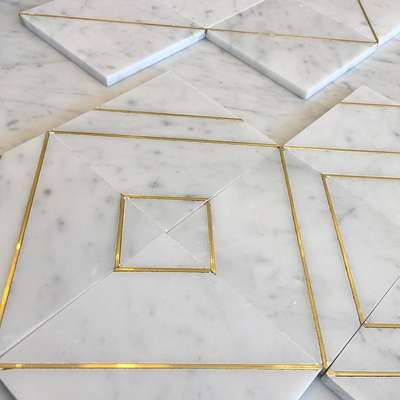 inlay brass flooring work