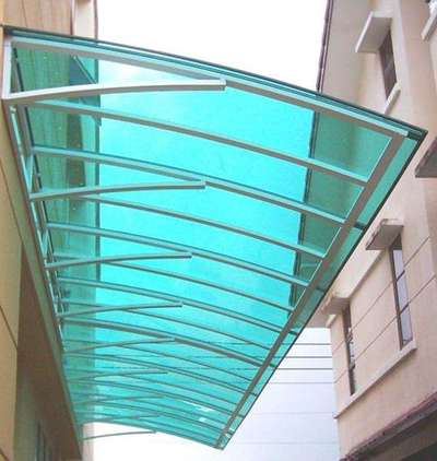 polycarbonate sheet work  #StainlessSteelBalconyRailing  #exterior_Work #view  #tradition
