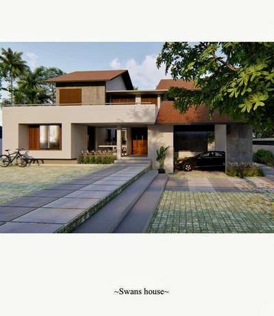 swans house_
 #ExteriorDesign  #tropicalmodern  #tropicalarchitecture  #InteriorDesigner  #Architectural&Interior  #LUXURY_INTERIOR  #contemporary  #exterior_design  #KeralaStyleHouse  #keralastyle  #keralaarchitectures  #architecturedesigns