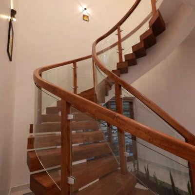 #modernstair
 #Woodstair
 #Teakhandrails
 #glasswithwood
 #teakpannelingstair