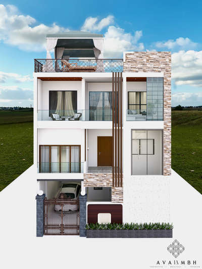 house 3d elevation. #design3D #1500sqftHouse