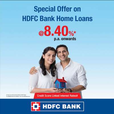 HDFC HOME LOANS @8.40%*  Onwards 
Construction, Purchase, Renovation, Extension, Plot Purchase & Take Over &  TOP-UP.
Call 075103 85499 

T&C apply