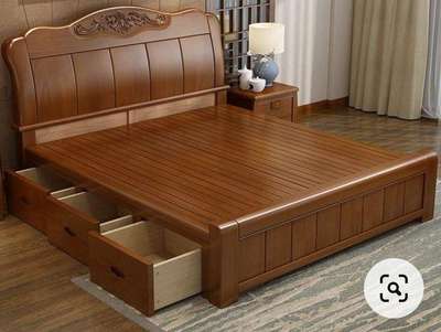 wooden bed