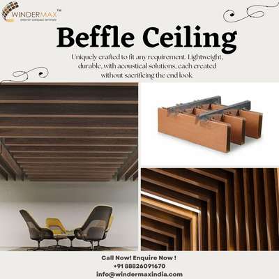 We are providing all types of baffle ceiling with very reasonable price and best quality products
.
.
#beffleceiling #beffle #ceiling #falseceiling #woodenceiling #aluminiumceiling  #aluminium #Exterior #wpcinterior #louvers #elevation #Interiordesigner #Frontelevation #modernexterior  #Home #Decor #louvers #interior #louversclips #wpclouvers #homedecor  #elevationdesign #architect #interior  #interiordesigner #elevations 
.
.
Any requirement now or in future so please contact us on:-

9810980636, 9810980278
www.windermaxindia.com
www.indianmake.co.in 
Info@windermaxindia.com