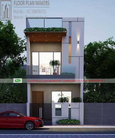 15x50 house design by floor plan makers 
 #3d
 #ElevationDesign 
#Elevation 
 #facadedesign 
 #HouseDesigns