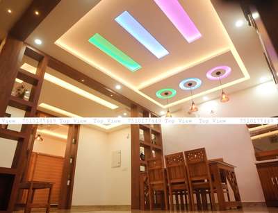 #GypsumCeiling #InteriorDesigner #KeralaStyleHouse #FalseCeiling #Kannur #keralastyle #partitiondesign #Dining/Living