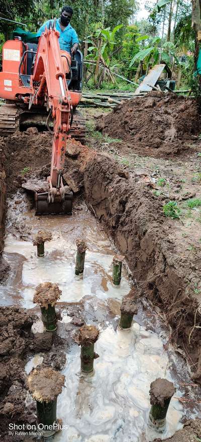 A Strong basement is very important for your home. Bamboo piling done to protect home from natural calamities !