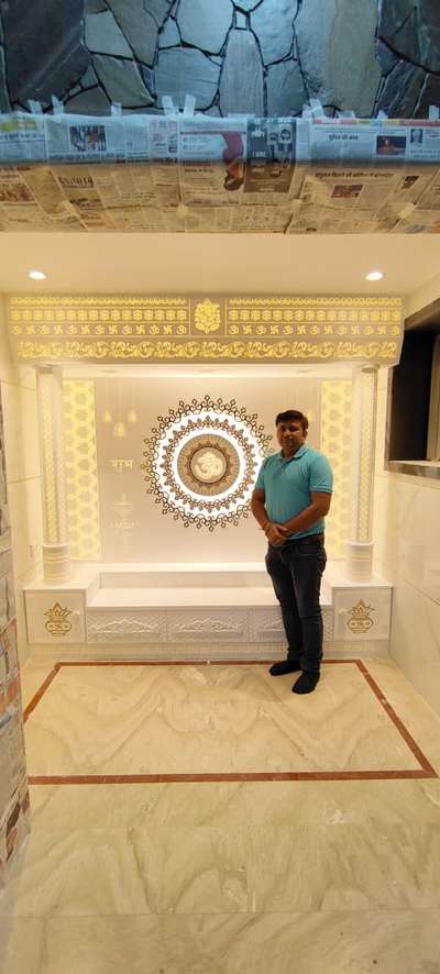 ## Customized Backlight Corian Mandir ## 9711785151##