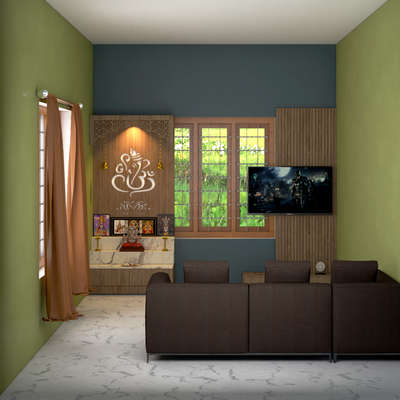 Simple interior: Pooja TV unit as per client's requirements."

#InteriorDesigner  #LivingroomDesigns  #Poojaroom  #tvunitinterior  #HouseRenovation #renovations   #Designs  #budjetfriendly  #interiores