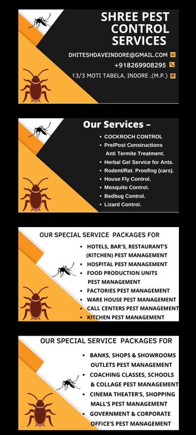general pest control by shree pest control services. we providibg services in all M.P. we used only bayer pesticides.