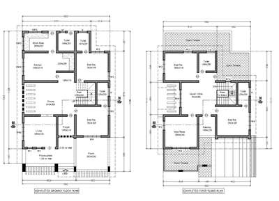 Submission Drawing work #kaniyambetta  #grama panchayath drawings  # 232.82 square meter #residentialbuilding # 8.27 meter height # client : Rafeeq #Engineer: sreejith.
Ground floor plan #Firstfloorplan  #sectionplan  #Roof plan #elevaion #Services drawings#site plan & key plan #service plan # compound wall - plan,section & elevation # Retaining wall - plan,section & elevation # Online sanketham Submission.