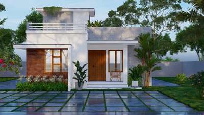 2bhk
groundfloor:909sqft
firstfloor:85sqft
total:994sqft
name:nabeesa
location:Malappuram 
 #3d #2BHKHouse #2DPlans