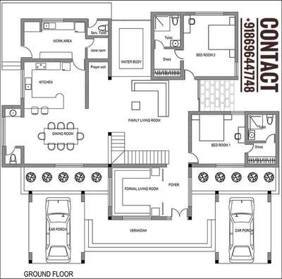 2d house plan