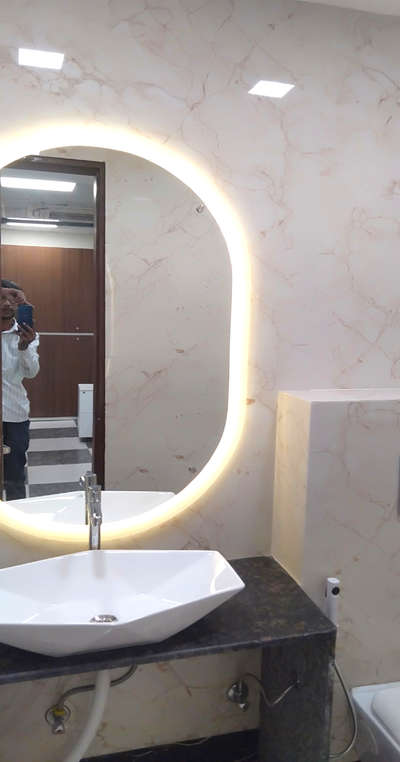 create miror background light for bathroom