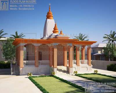 temple design by floor plan makers  #elevation  #temple #facade
