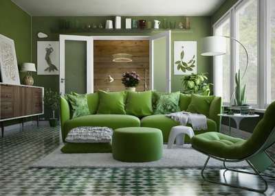 Get this gorgeous green living room with shades of green, white and wood. Combining green pieces like the luxurious couch, ottoman coffee table, and fluffy green pillows is a great way to bring the feel of nature indoors and the perfect combo to give a living room a fresh aesthetic.
#interior #decor #ideas #home #interiordesign #indian #colourful #decorshopping