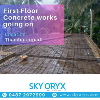 First floor concrete completed in our Thamburanpadi House Project. 

Client: Mr. & Mrs. Sreekumar
Loc : Thampuranpadi, Guruvayur

For more details
☎️ 0487 2972999
🌐 www.skyoryx.com

#skyoryx #builders #buildersinthrissur #house #plan #civil #construction #estimate #plan #elevationdesign #elevation #quality #reinforcedconcrete  #excavation #centering #concrete #masonry #firstfloor