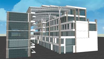 Basic 3D model of Commercial Project.