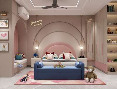 "A whimsical pink paradise where dreams are painted in soft hues and joy fills every corner." #pinkhomedecor  #KidsRoom  #InteriorDesigner