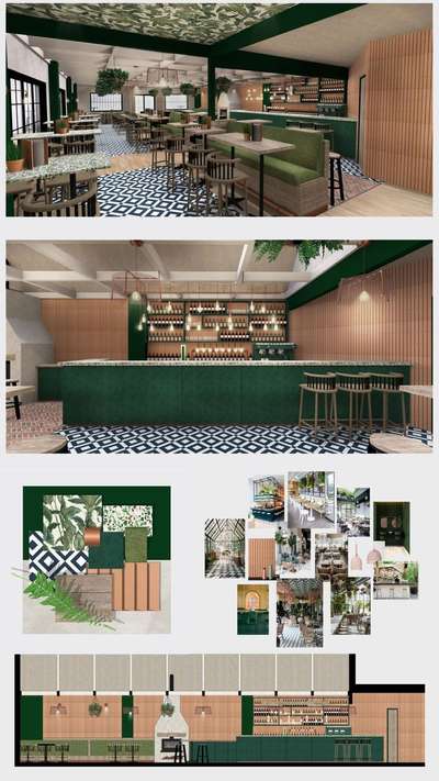 #InteriorDesigner  #Restaurants  #Barcounter  #barchairs  #3dmodeling  #2dDesign