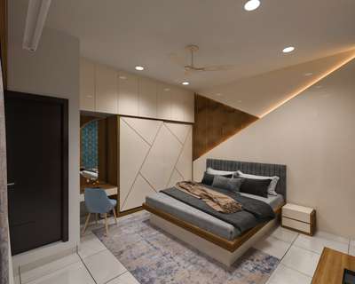 Bedroom Render View Sikar Rajasthan #BedroomDecor  #InteriorDesigner #colourcombination