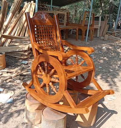 Wood nilampoor teak Material - teakWood
Size - 94 x 61 x 109 Cm Approx. : Material - teak Wood : 
A gorgeous rocking chair with exquisite detailing will make your grandpa rather happy and proud to have it! This is a perfect piece of furniture as this is one relaxing accessory that you can spend hours on!
REHMAT ART & CRAFTS
Relax your Back Pain & Heals your mind while rolling on it