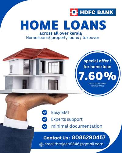 Hi 👋 
I'm a home loan officer with HDFC Bank, and I work with both buyers and sellers to make the financing process smoother. If any of your potential buyers need help with a quick and hassle-free home loan, I’d be happy to assist them.

Feel free to reach out anytime. Wishing you a quick and successful sale!

DM for more details!
Best regards,
Sreejith Rajesh
HDFC Home Loans 
 #homeloans #Contractor #Electrical #Plumbing #Painter #villadesign #brokers #homeandinterior #housedesigns🏡🏡 #keralastyle #Architect #HomeDecor #LivingroomDesigns #InteriorDesigner #IndoorPlants #interiorpainting #GlassHandRailStaircase #AluminiumWindows #4DoorWardrobe #WardrobeIdeas #50LakhHouse #WallPutty #homeinterior #SmallHomePlans #BestBuildersInKerala