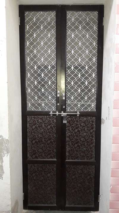 aluminium door half grill design sheets with colour coated aluminium