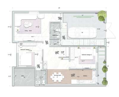 please contact if anybody wants layout plan for their house . 
Project-uttrakhad 
plot size-1620sqft. 
designed a residential project. 
rendering to be done to emphasize the area. 
 #residenceproject #InteriorDesigner  #KitchenIdeas #planning #LayoutDesigns #Photoshop #planrender.